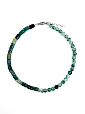 Moss Agate Duality Necklace