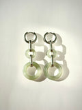 88 Fortune Jade Earrings - Silver
