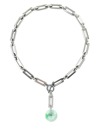 Jade Rectangular Chainmail Necklace - IV