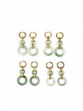 88 Fortune Jade Earrings - Gold