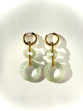 88 Fortune Jade Earrings - Gold