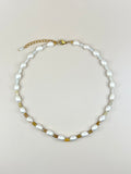 Yellow Jade x Pearl Necklace