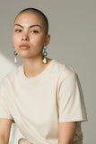 Jade Loop Earrings - Silver