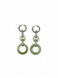 88 Fortune Jade Earrings - Silver