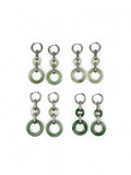 88 Fortune Jade Earrings - Silver