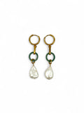 Jade Loop Earrings - Gold