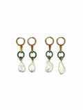 Jade Loop Earrings - Gold
