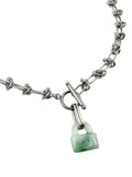 Jade Lock Barb Wire Necklace
