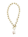 Pearly White Necklace - Gold