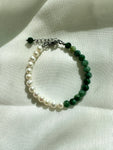 Pearl + Green Jade Bracelet II