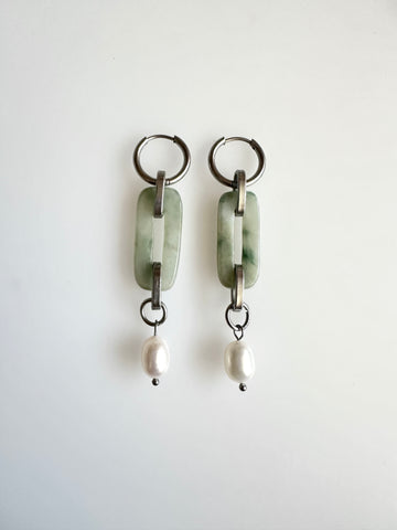 Jade Buckle Earrings - II