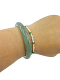 Imperial Green Jade x Pearl Bracelet