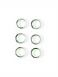 White x Green Thin Jade Ring