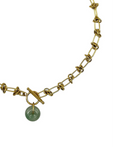 Jade Barb Wire Necklace - Light / Gold