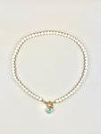 Jade x Pearl Heart Necklace VII