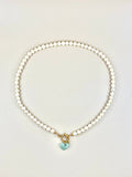 Jade x Pearl Heart Necklace VII