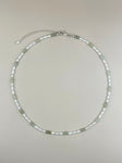 Pale Green Jade x Pearl Necklace II