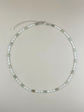 Pale Green Jade x Pearl Necklace II