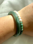 Pearl + Green Jade Bracelet II