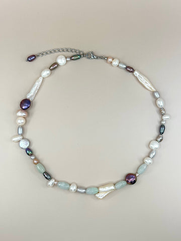 Jade x Organic Pearl Necklace V