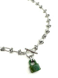 Green Jade Lock Necklace IV