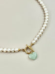 Jade x Pearl Heart Necklace IX
