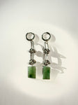Green Jade Chip Earrings