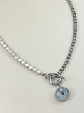 Grey Jade x Pearl Duality Necklace