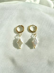 Pearl North Star Earrings - Gold