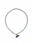 Blue Pearl + Blueberry Necklace