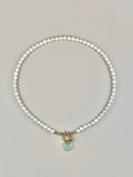 Jade x Pearl Heart Necklace III