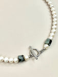Black Jade x Pearl Toggle Necklace