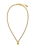 Yellow Jade Disk Necklace