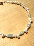 Jade and Organic Pearl Necklace II