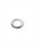White x Green Thin Jade Ring