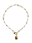Brown Jade Milk Tea Necklace - II