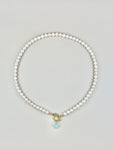 Jade x Pearl Heart Necklace VIII