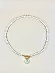 Jade x Pearl Heart Necklace XI