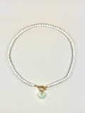 Jade x Pearl Heart Necklace XI
