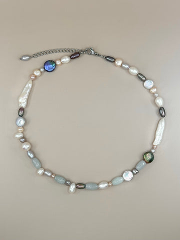 Jade x Organic Pearl Necklace IV