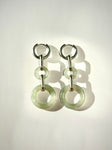 88 Fortune Jade Earrings - Silver