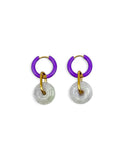 Light Purple Jade Statement Earrings