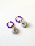Light Purple Jade Statement Earrings