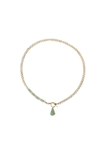 Flora Necklace - Green Jade