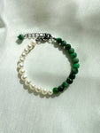 Pearl + Green Jade Bracelet I