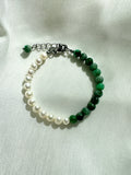 Pearl + Green Jade Bracelet I