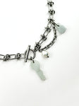 🔐 Jade Lock & Key Necklace