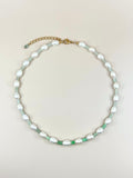 Green Jade x Pearl Necklace