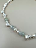 Jade and Organic Pearl Necklace