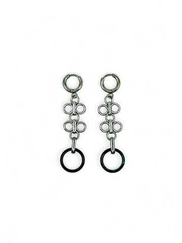 Green Jade Loop Chinese Knot Earrings